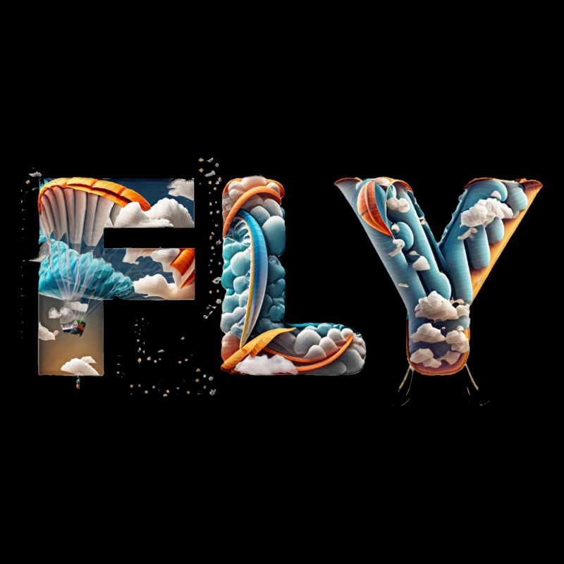 Firefly FLY paraglider and clouds 20286