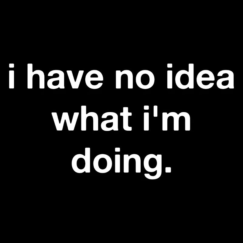 I have no idea what I'm doing