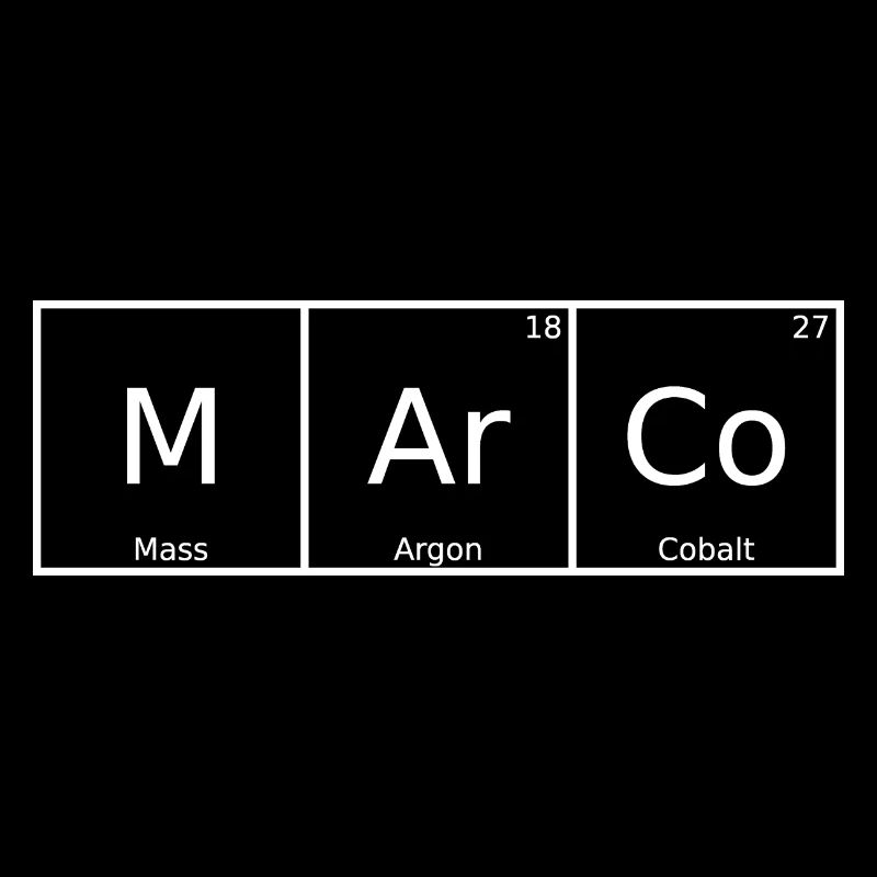 Marco Name First Name Chemistry Periodic Table Elements