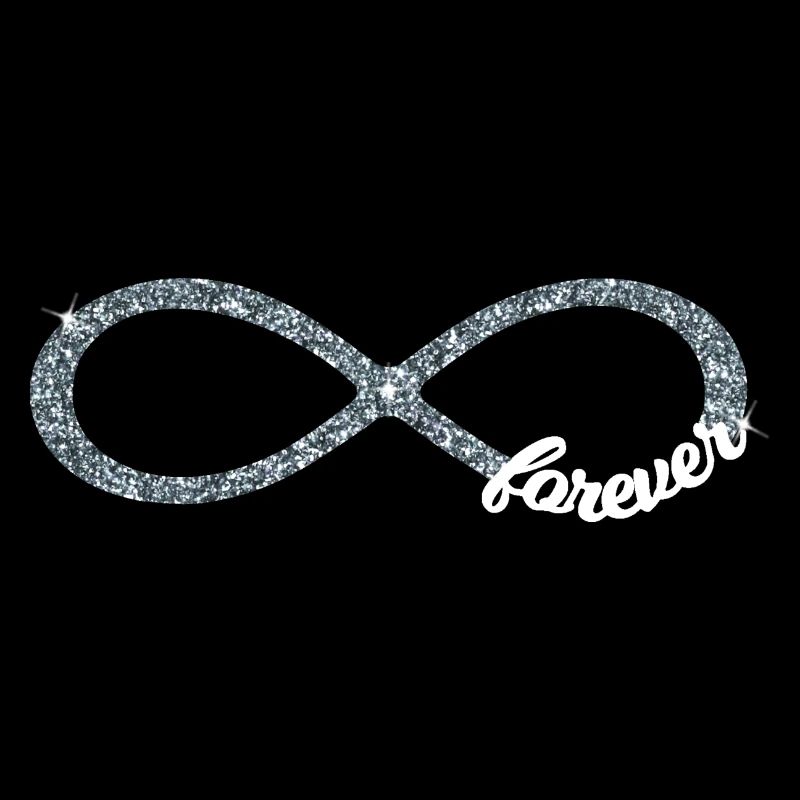 Infinity forever Love Unendlichkeit silber Glitzer
