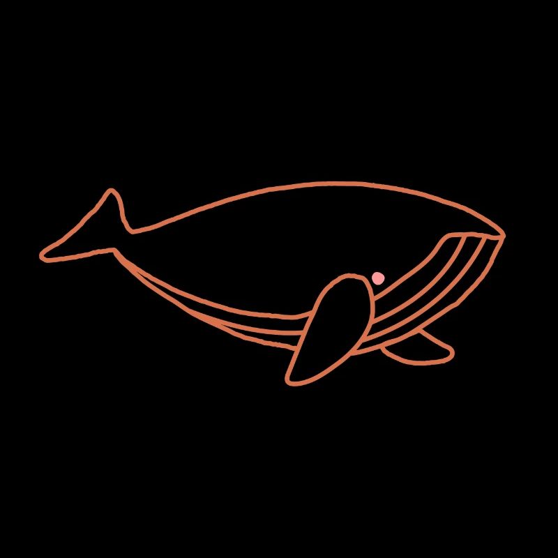 süßer dicker Wal Meeresbewohner