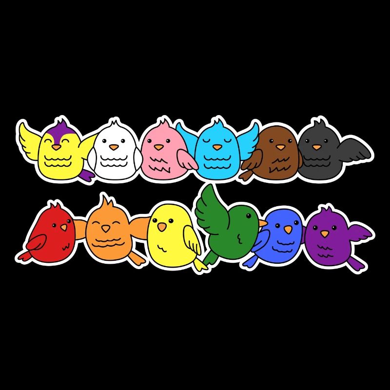 Pride Progress Flag Bird for Equality