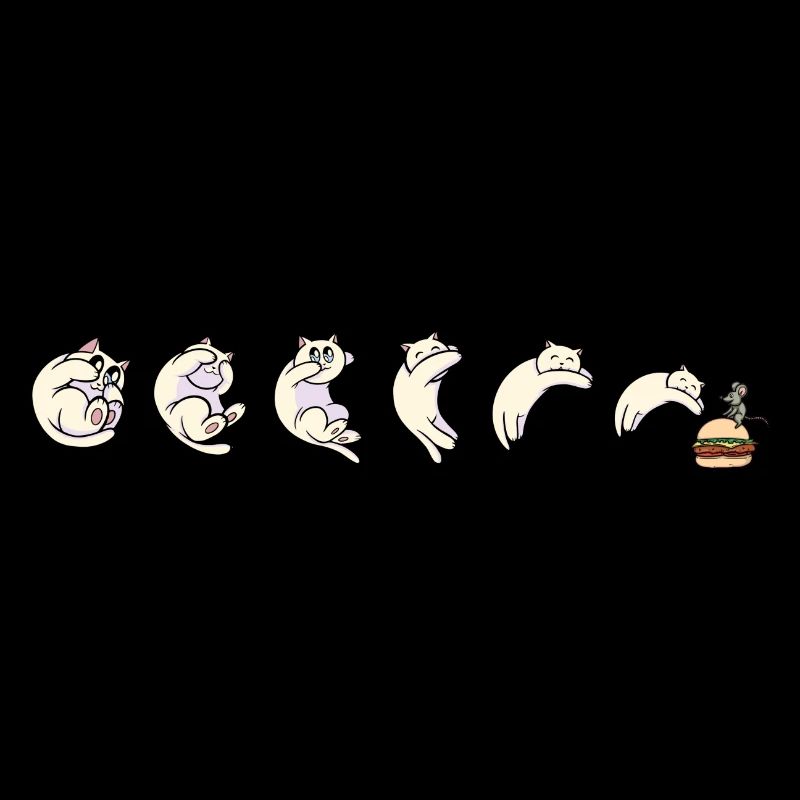 Chat, Faim, Souris, Burger, Restauration Rapide, Enfant