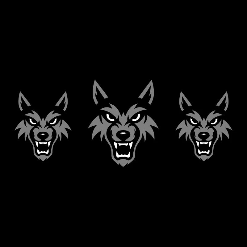 Wolf Kopf Gruppe Rudel