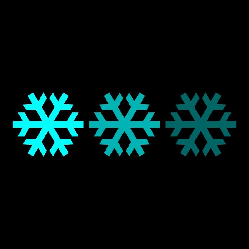 Three snowflakes