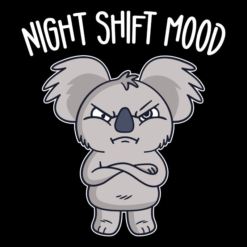 Koala Koala Bear Shift Travailleur de nuit