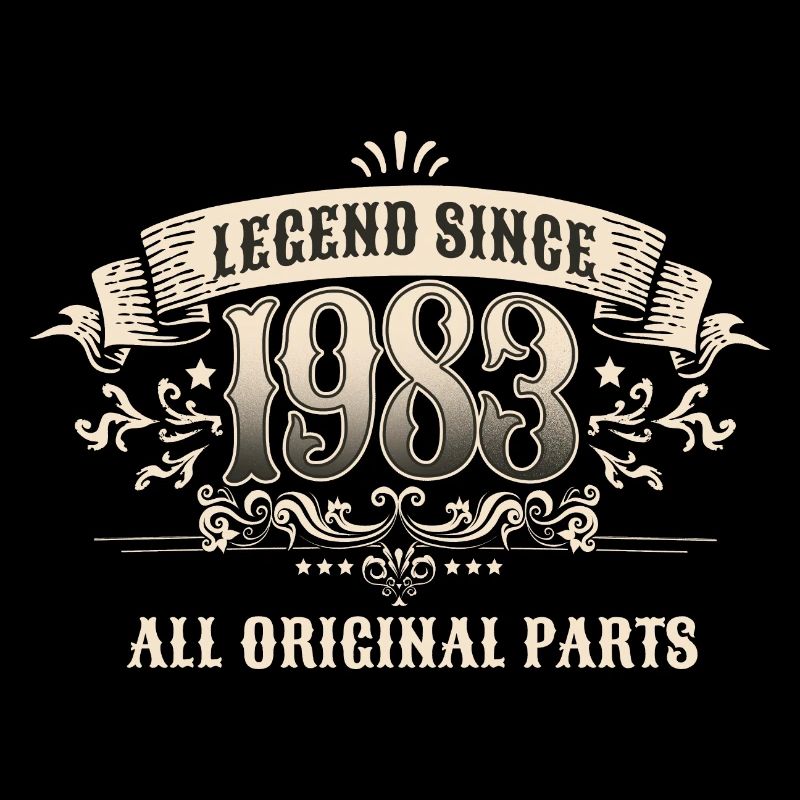 40 Years Old Legend Since 1983 40th Birthday