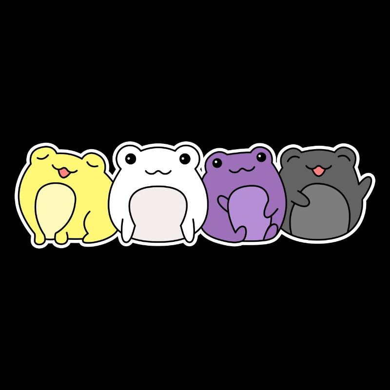 Non-binary flag frog design for proud Enbys