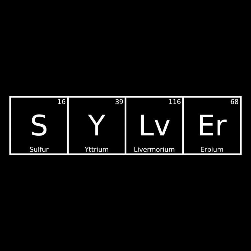 Sylver Nom Prénom Chimie Éléments du tableau périodique
