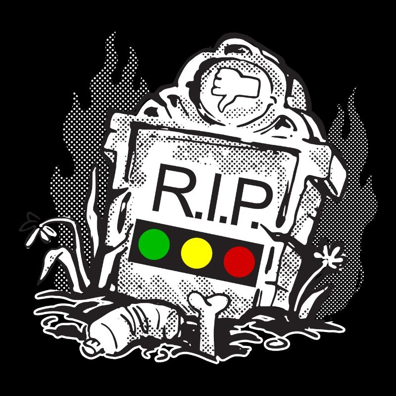 Traffic light Rest in Peace RIP