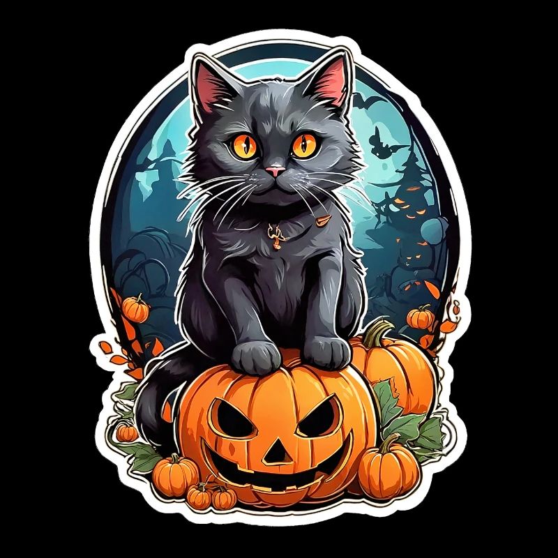 Modèle vierge de chat d’Halloween 3.0