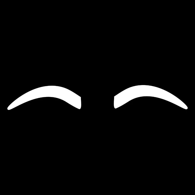 Eyebrows white smooth