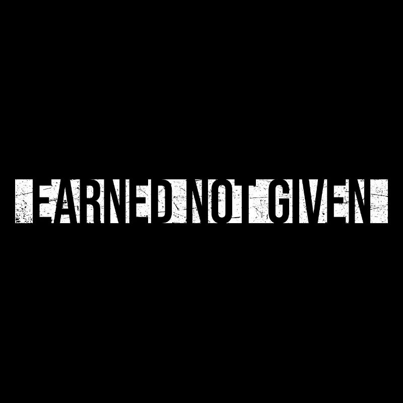 Earned Not Given Positive Mindset Motivation