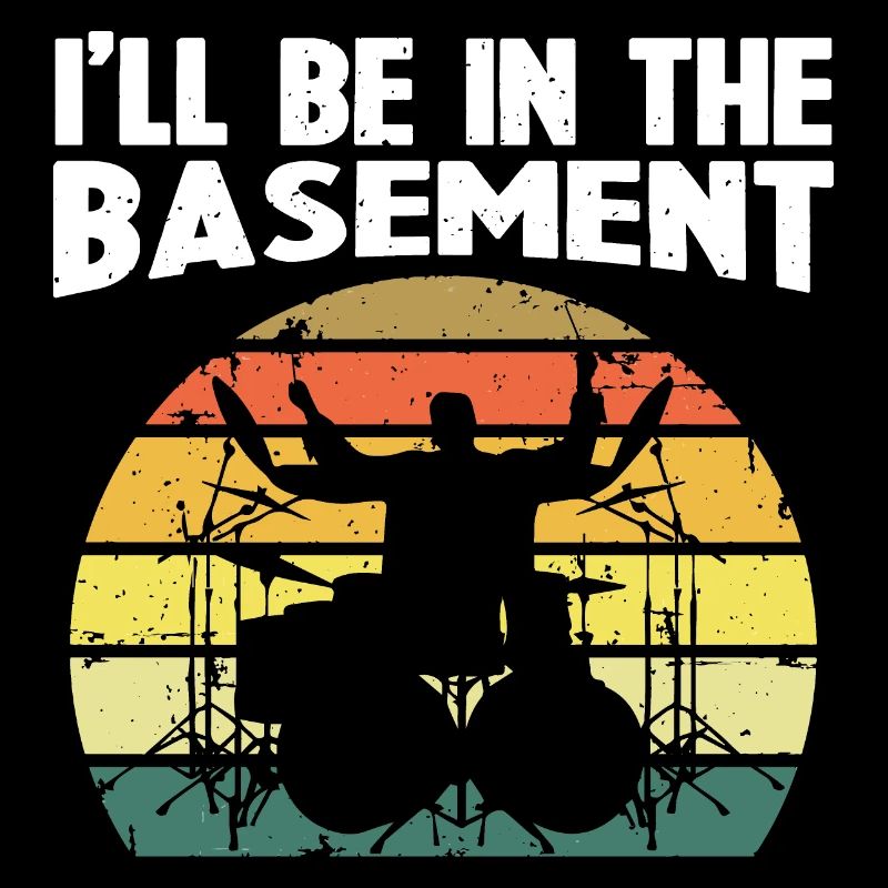 Funny Drummer Art For Men Women Drum Set Drumming