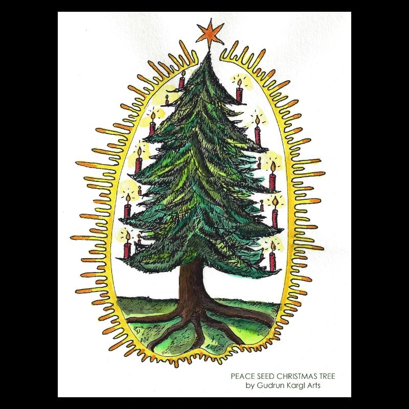 ARBRE DE NOËL PEACE SEED par Gudrun Kargl