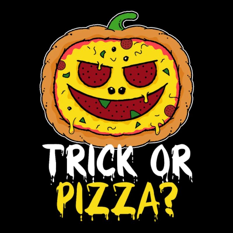 Trick or Pizza? Pizza Face Pumpkin