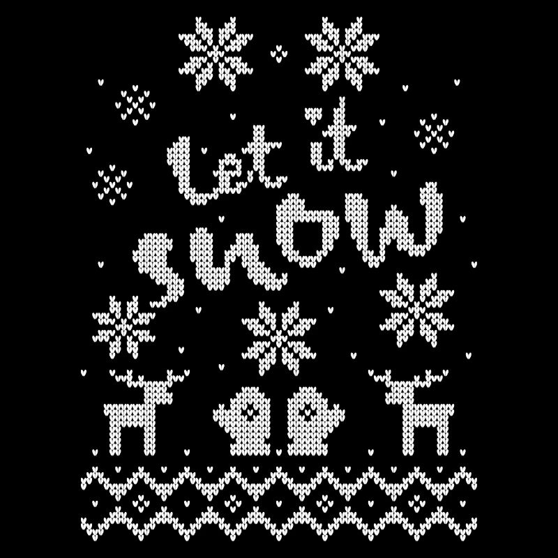 Let it Snow Pull de Noël moche Flocons de neige