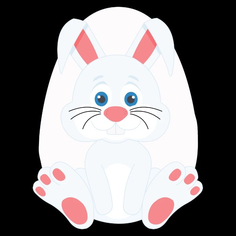 Cute easter bunny and egg