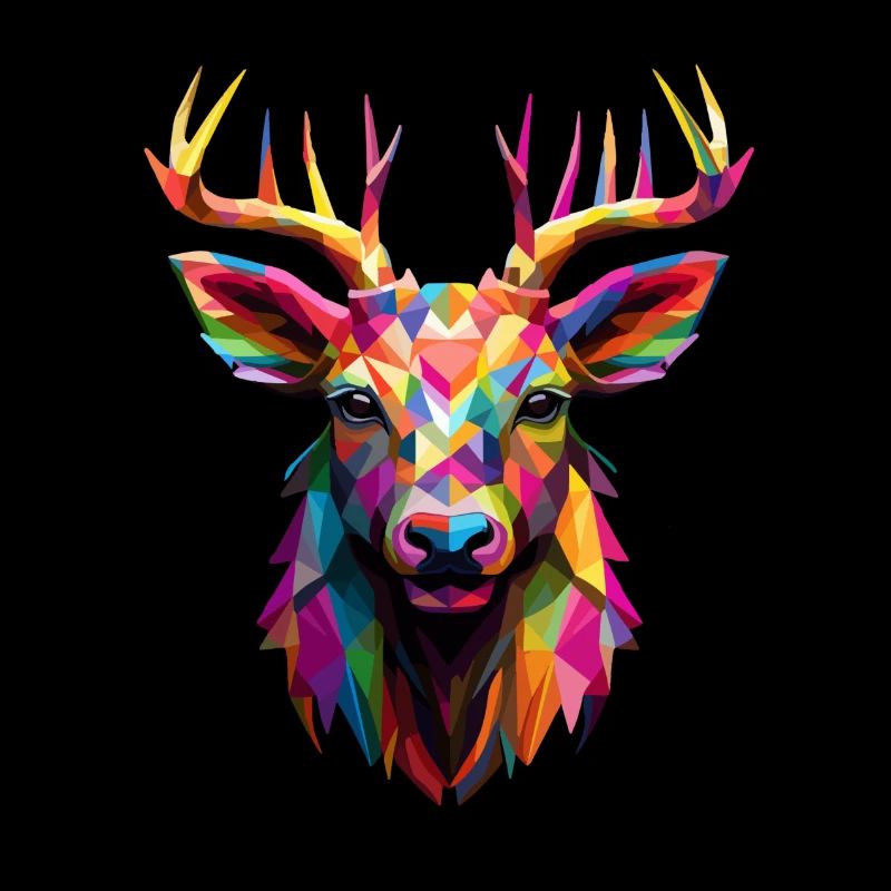 Colorful deer antlers