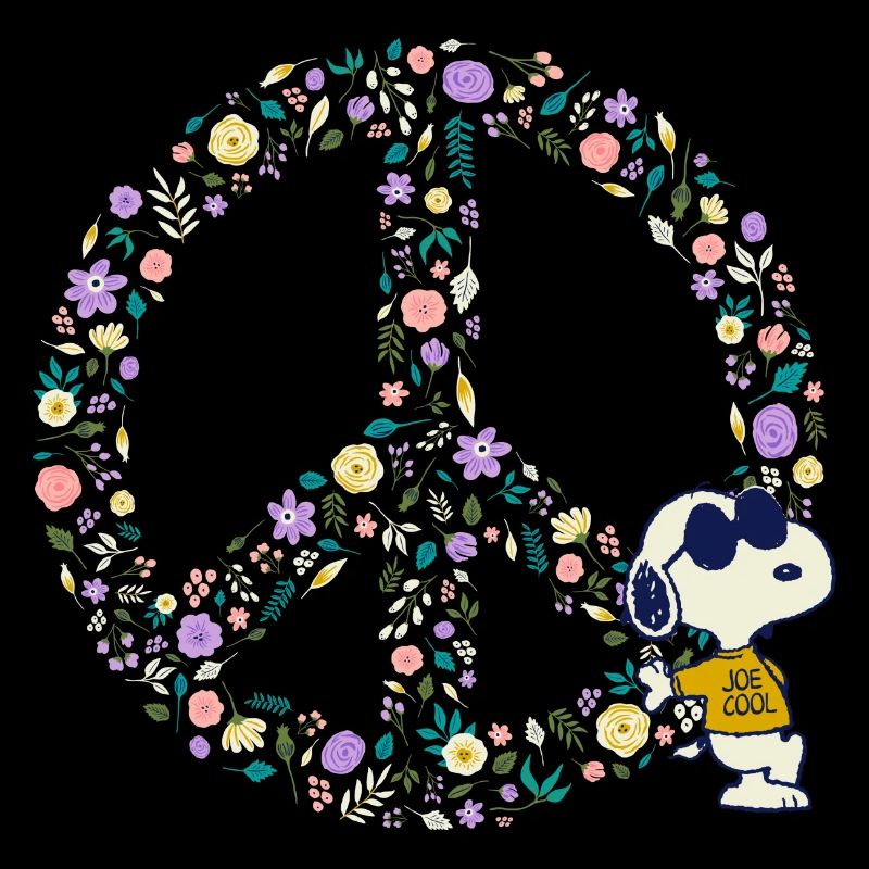 Peanuts Snoopy Peace Hippie