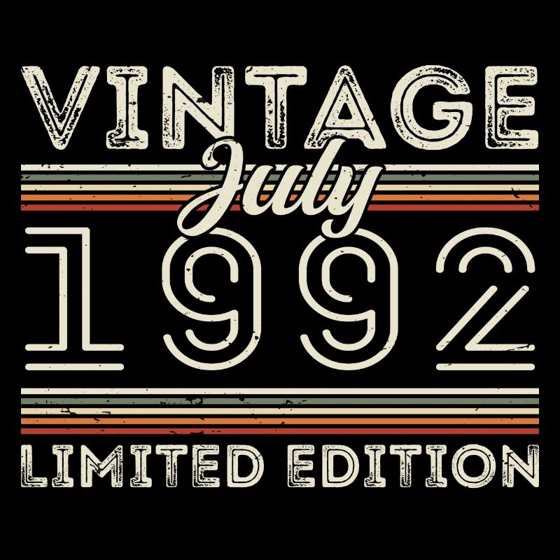 Juli 1992 Juli Geburtstagsgeschenk Juli 1992