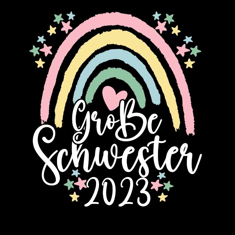 Große Schwester 2023 Boho Style Regenbogen Mädchen