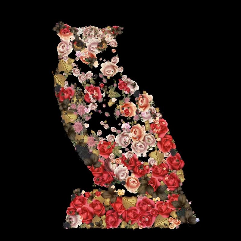 Portrait der großen Vintage Eule. Eule, Eule