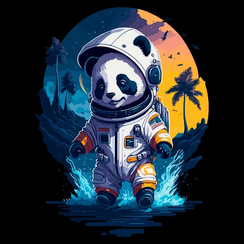 Mignon Panda Astronaute