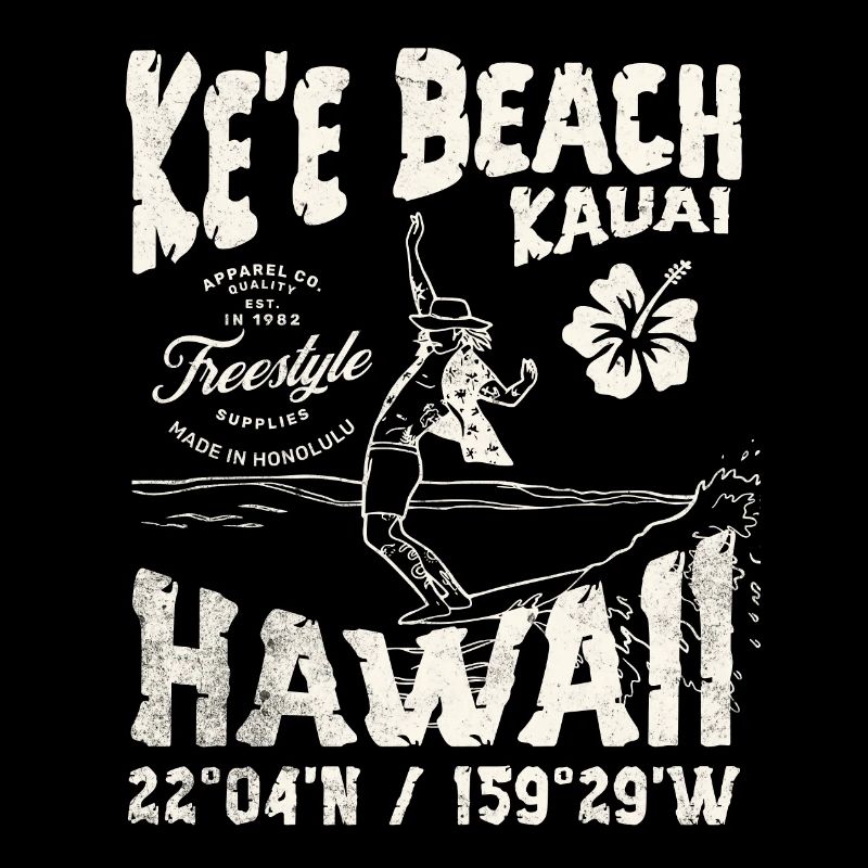 Aloha Surfing Surfboard Hawaii Design