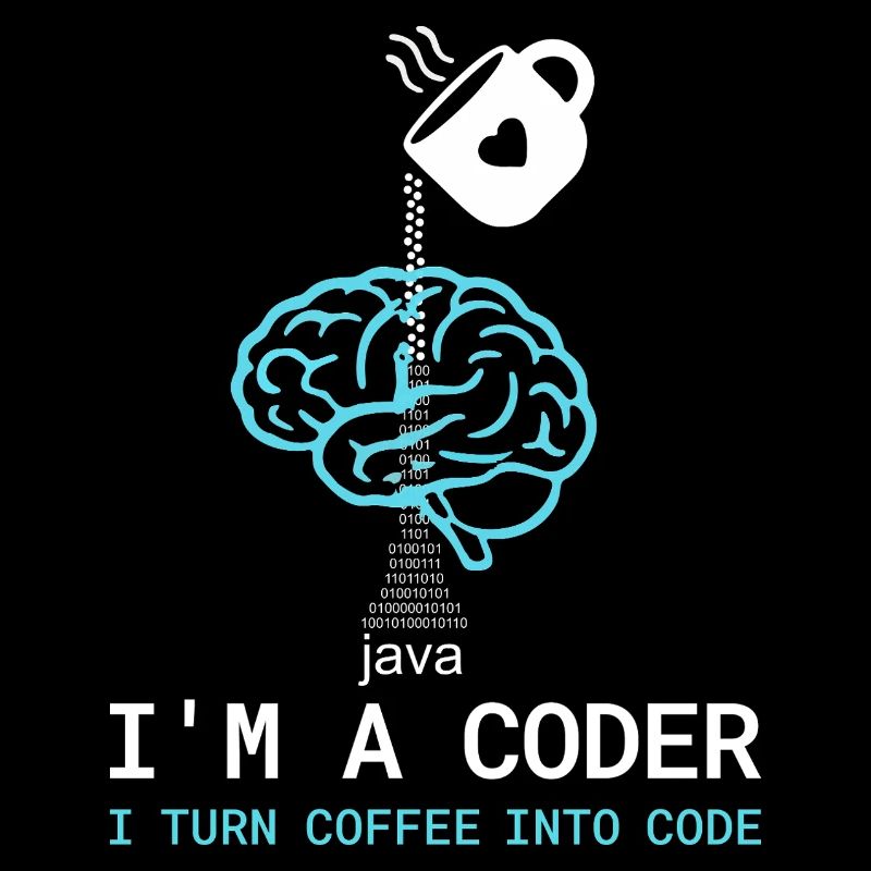 Coder T-Shirt: Coffee into Code – Nerdy Programmie