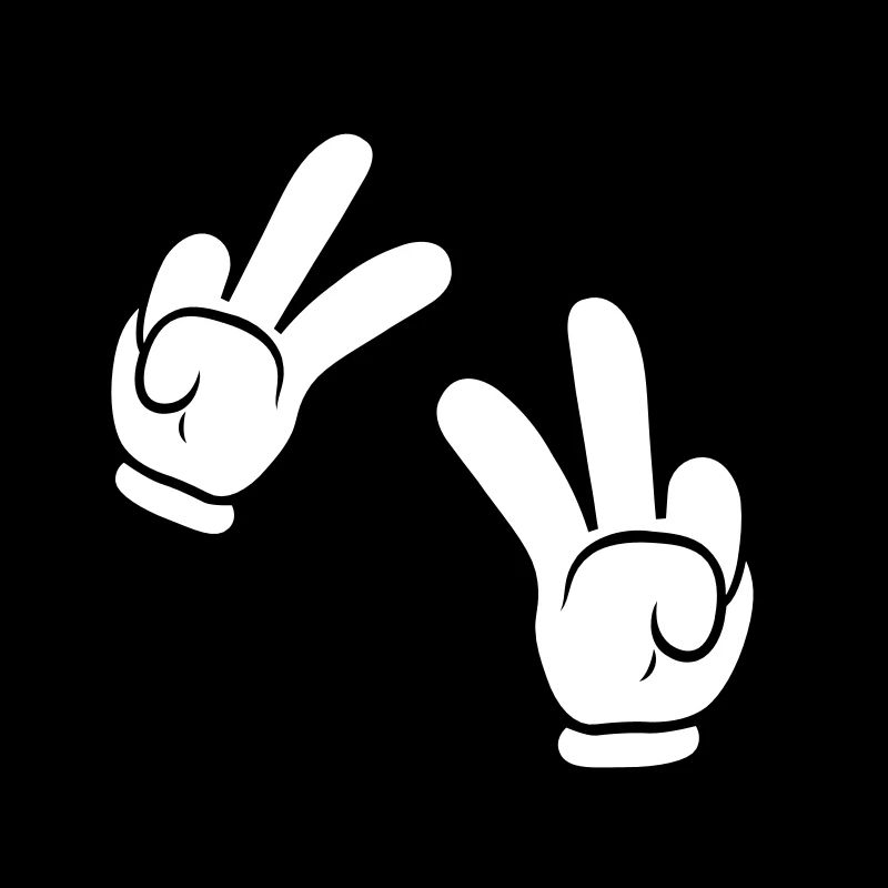 Comic Hands Peace Sign
