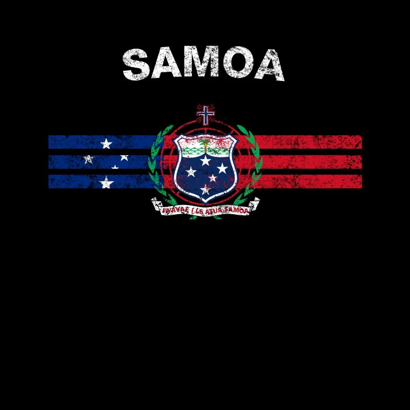 Samoan Chemise de drapeau - Samoan emblème et Samoa Drapeau Shi