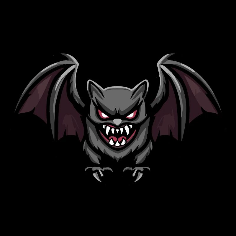 Fledermaus Halloween Comic Blutsauger