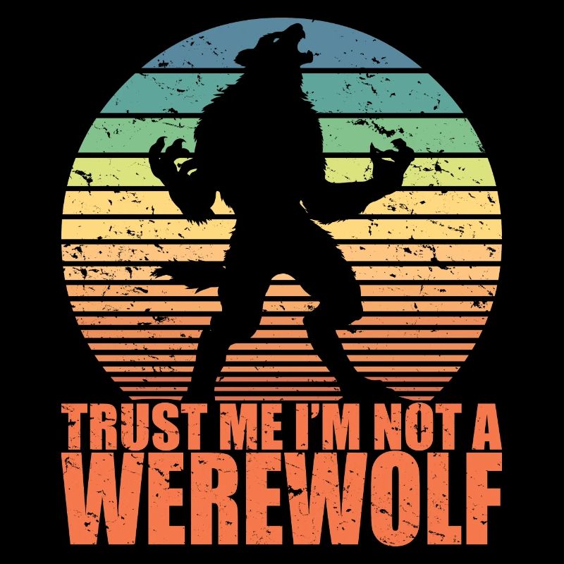 Spaß Scary Werwolf Retro Halloween Süßes oder Saures