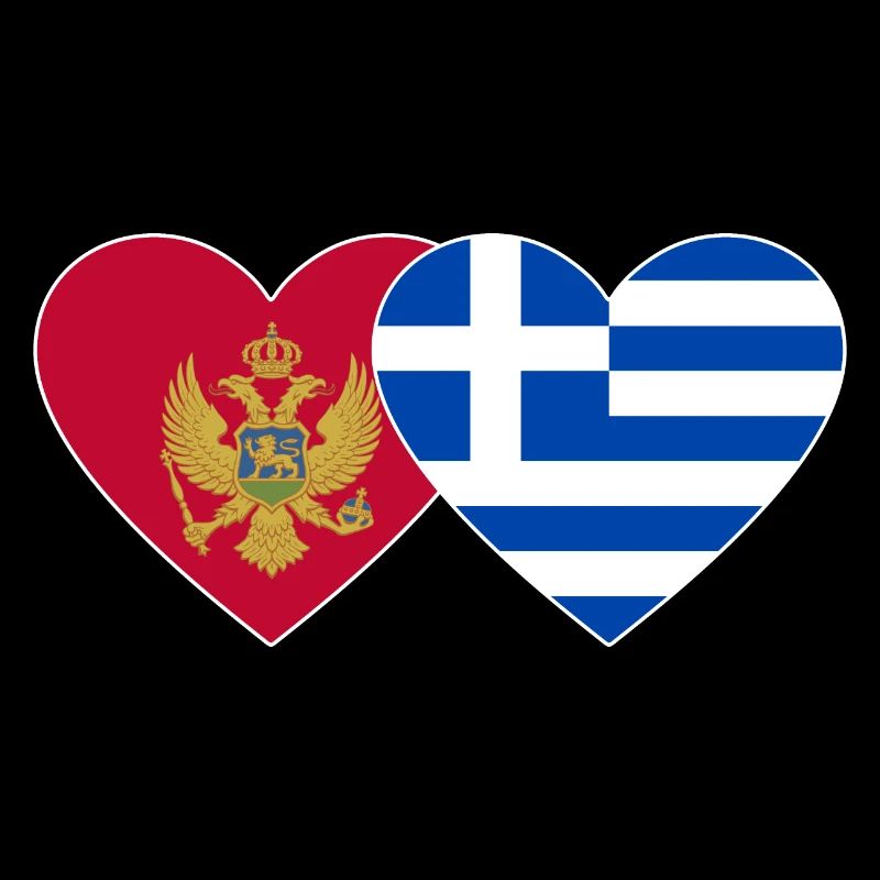 Monténégro Grèce drapeau