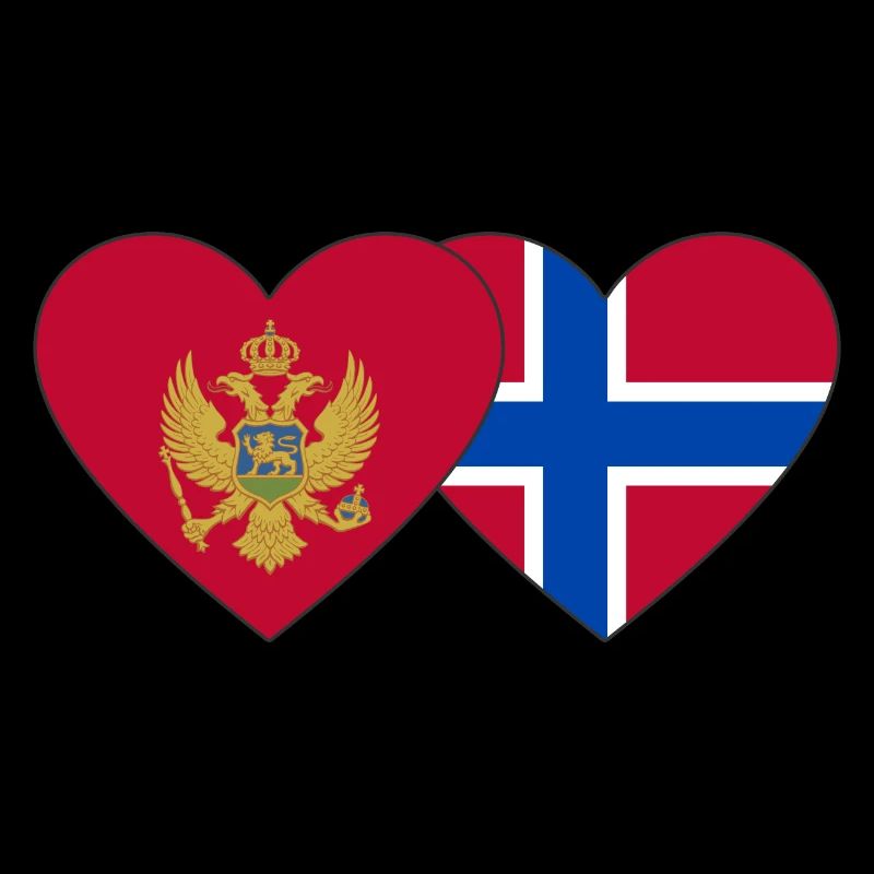 Montenegro Norway flag
