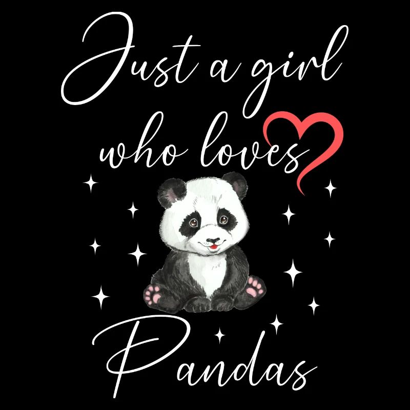 Frau Mädchen Liebe Herz Panda
