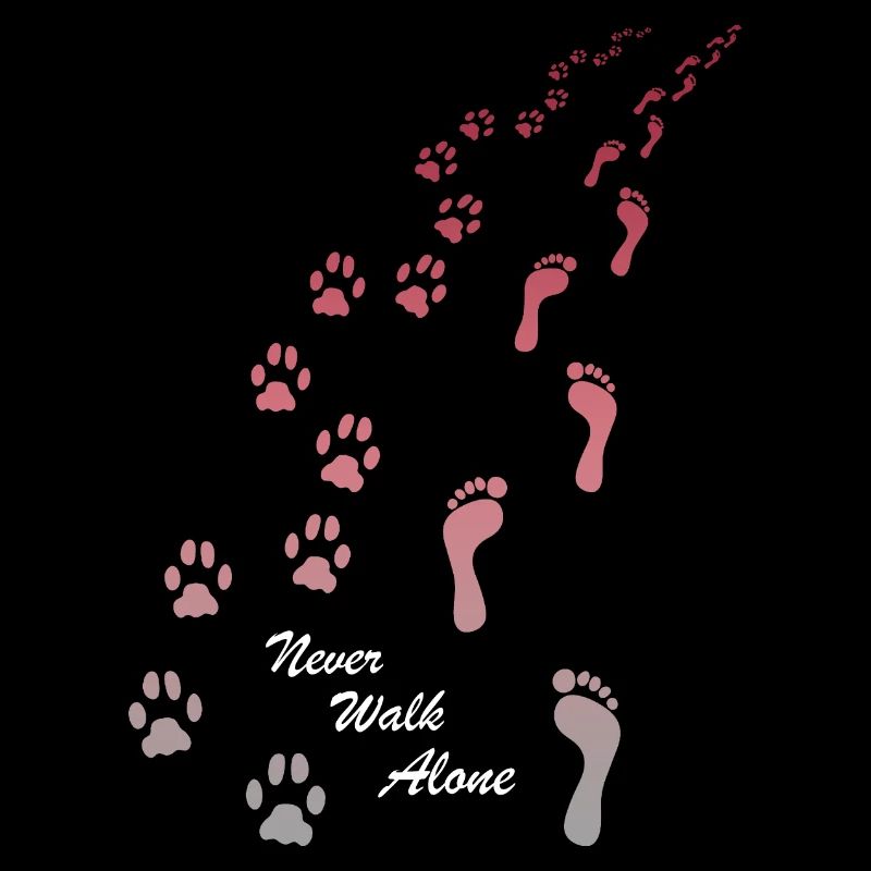 Conception de chien avec graphique de chien Never Walk Alone