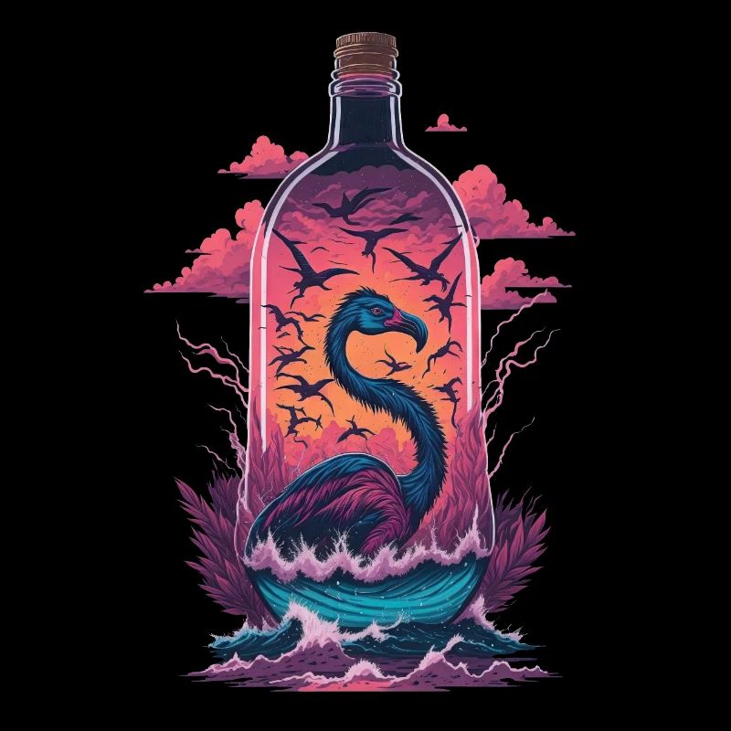 Flamingo Flasche