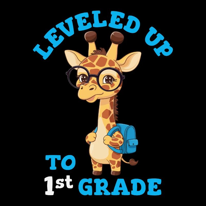 Leveled up to 1st Grade - Funny Giraffe