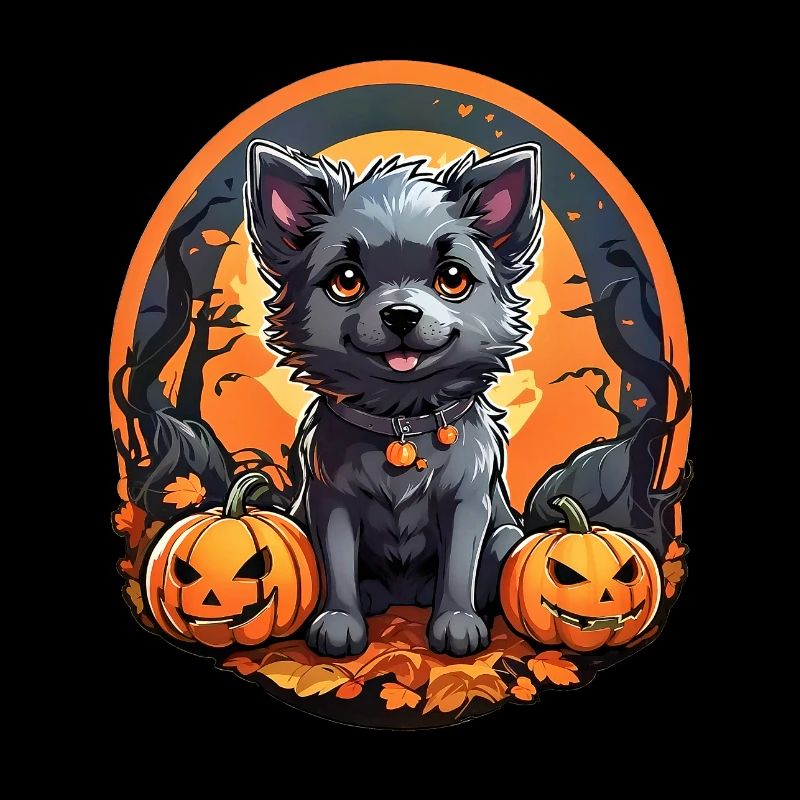 Modèle vierge de chien d’Halloween 1.0