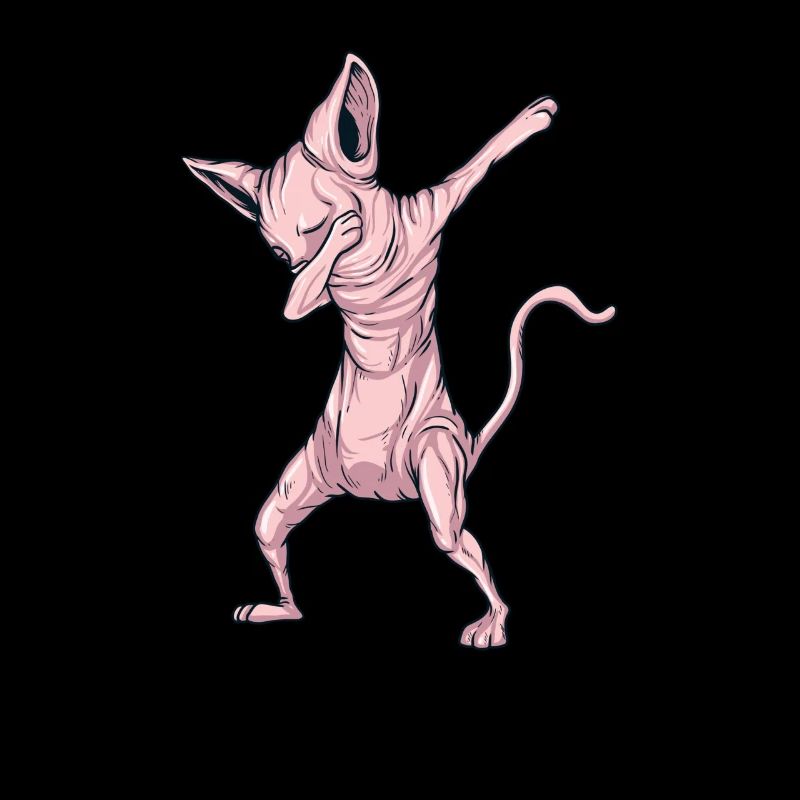 Sphynx cat dabbing cool et tendance