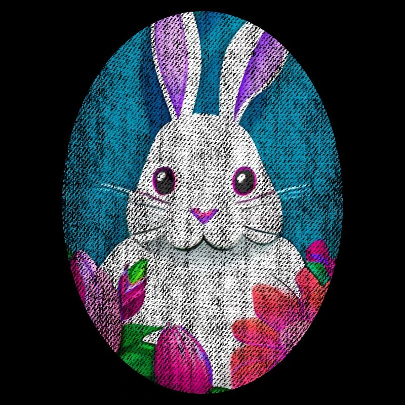 Easter Bunny retro usagé - look cool