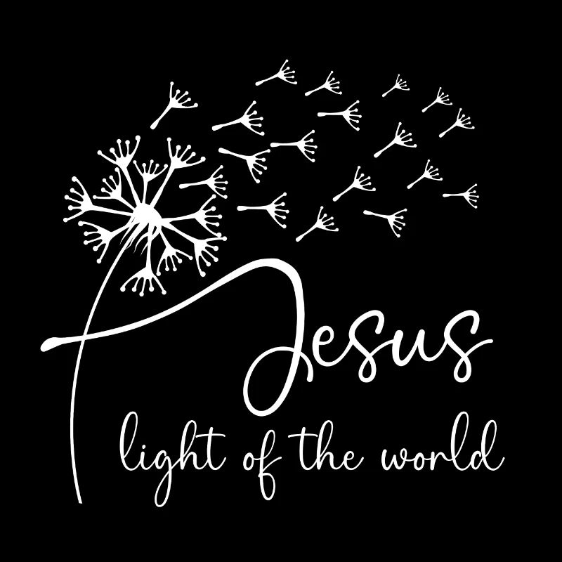 Jesus, light of the world has a chic dandelion gra