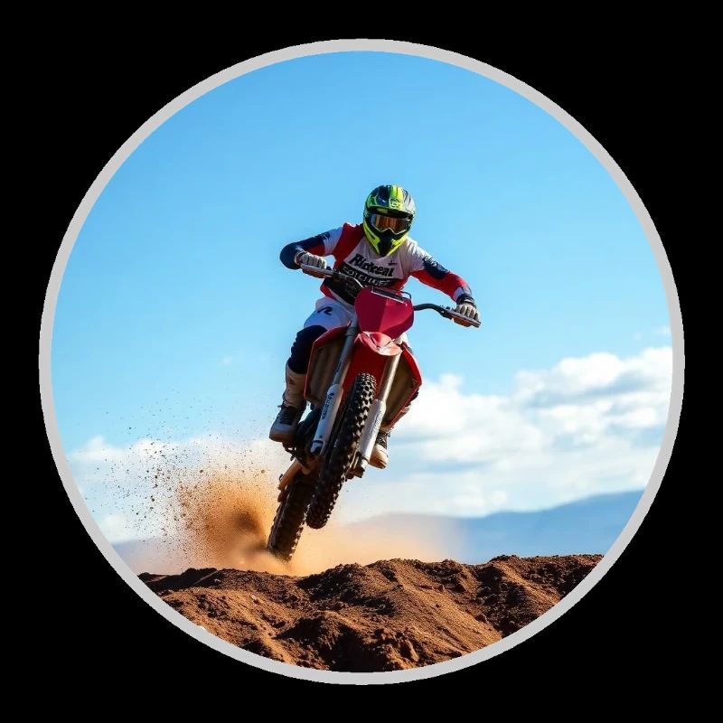 Motocross Farblogo - Hellgrau