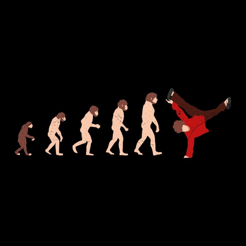 Evolution Breakdance Lustige Geschenkidee