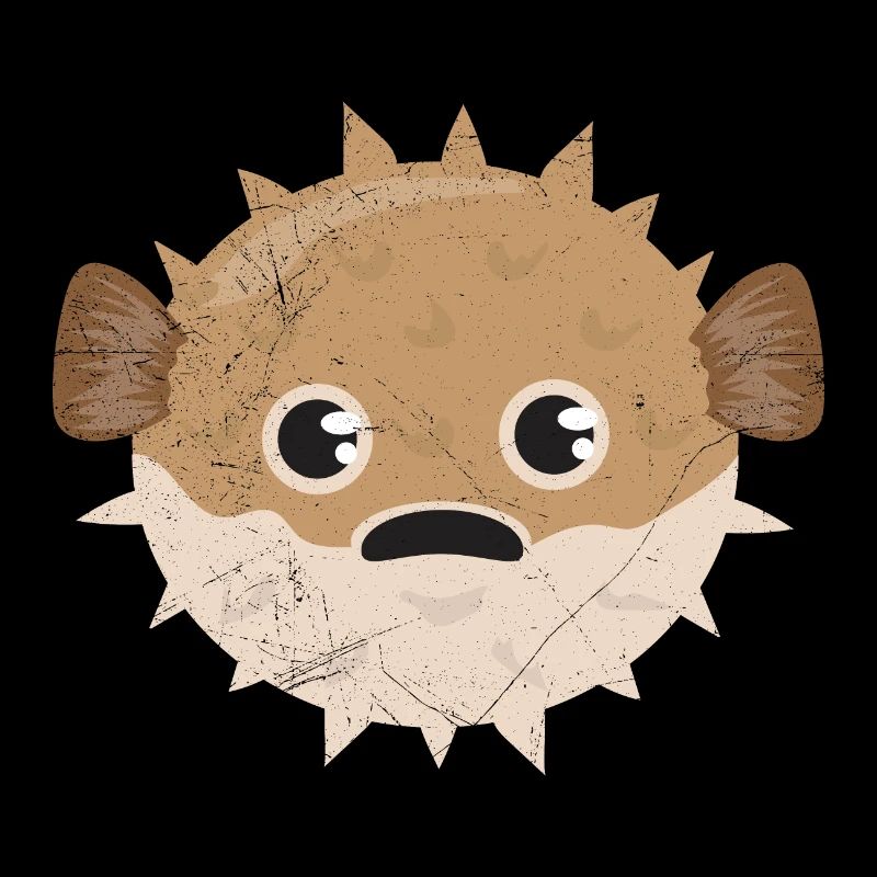 Pufferfish Grumpy Kids Funny Gift
