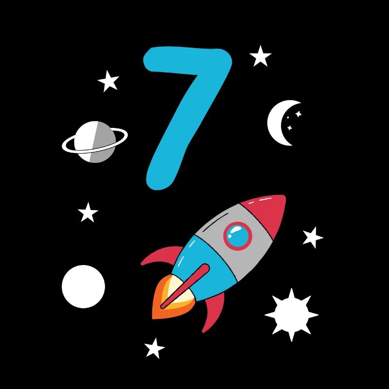 7th birthday rocket and space
