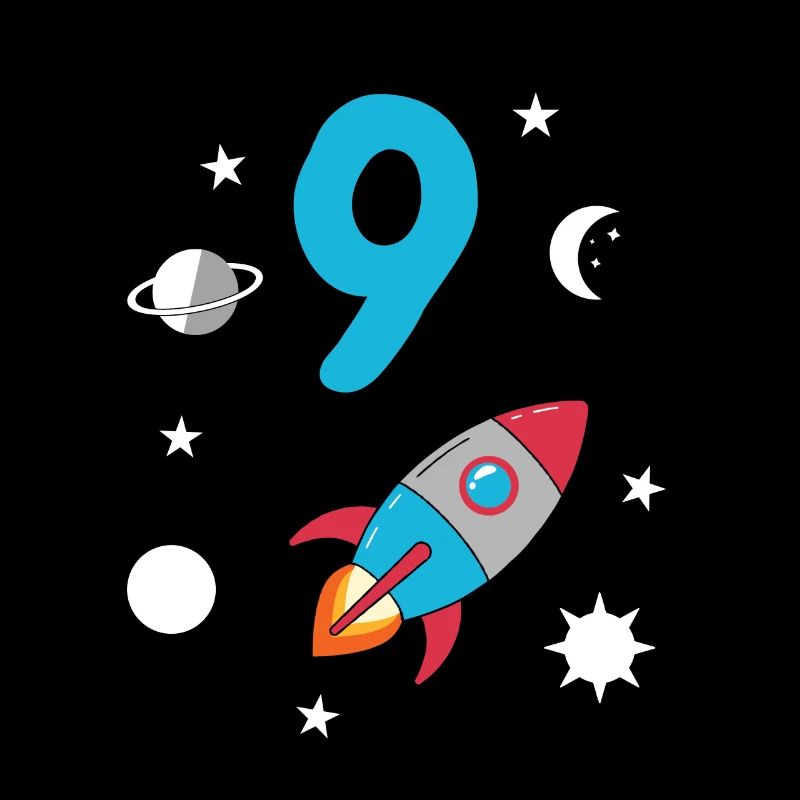 9th birthday rocket and space