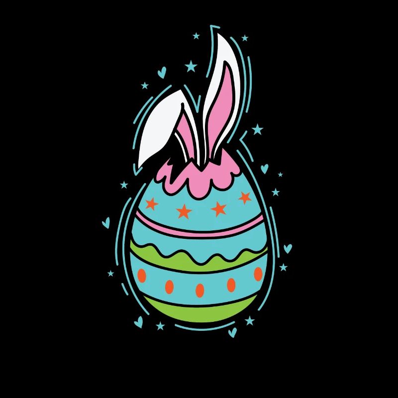 Easter Egg with an Easter Bunny Spring